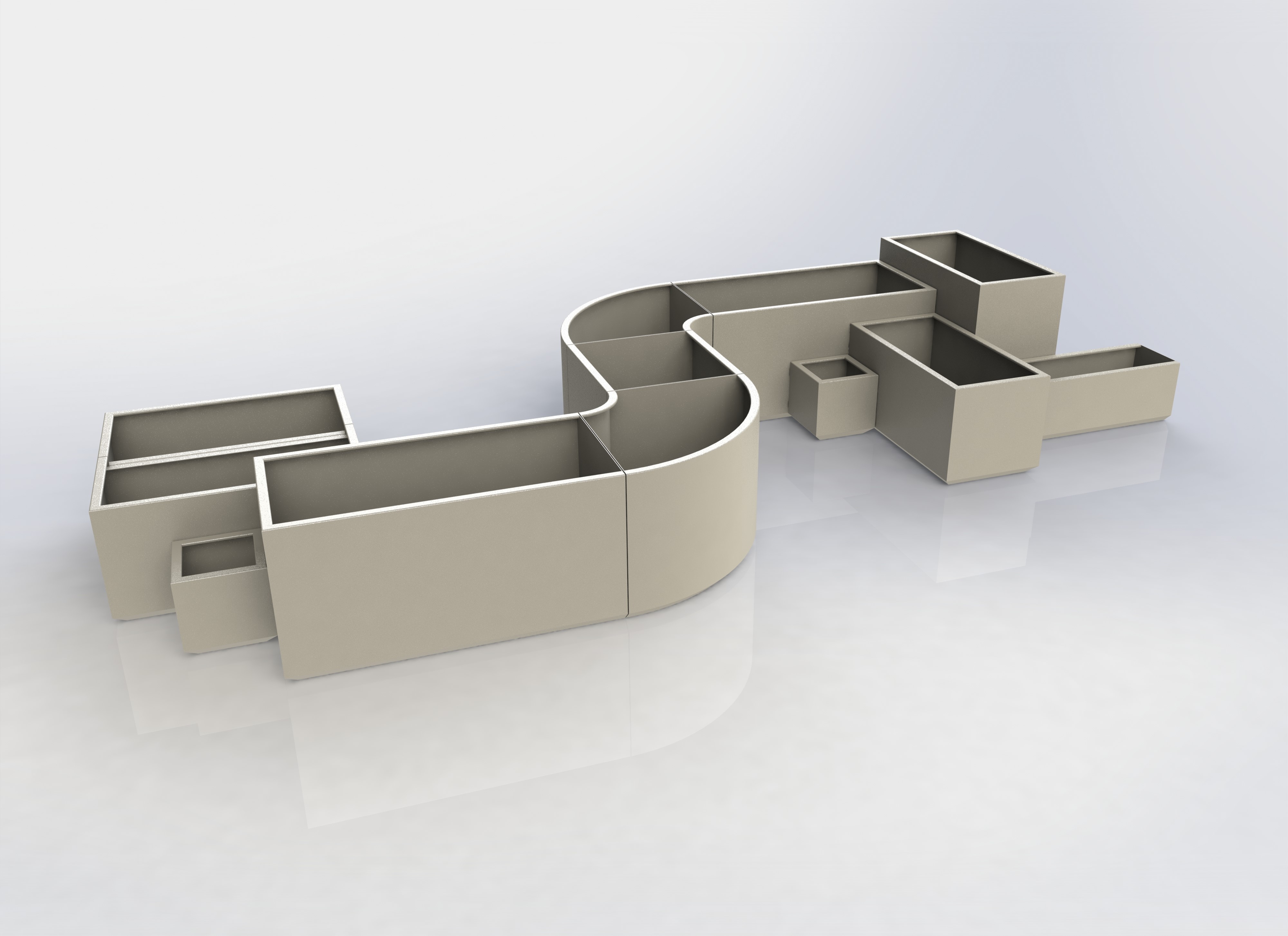 Planterfy modular planter layout